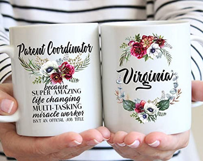 Personalized Parent Coordinator Miracle | Customised Coffee Mug | 11 OZ