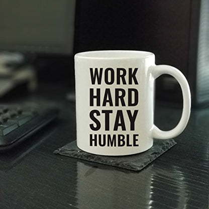 Motivational Gift Work Hard Stay Humble 1-Pack | Ceramic Coffee Mug | 11 OZ