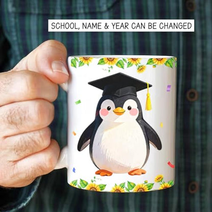 Custom Penguin Graduate Accent Congrats | Customised Coffee Mug | 11 OZ