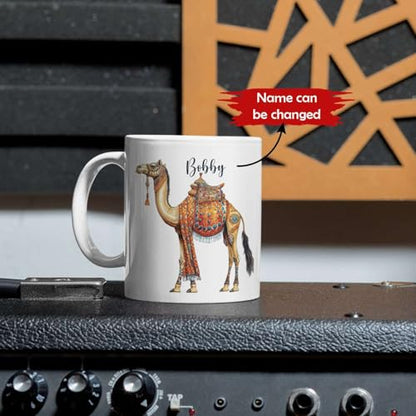 Custom Boho Camel Customized Name Animal | Customised Coffee Mug | 11 OZ