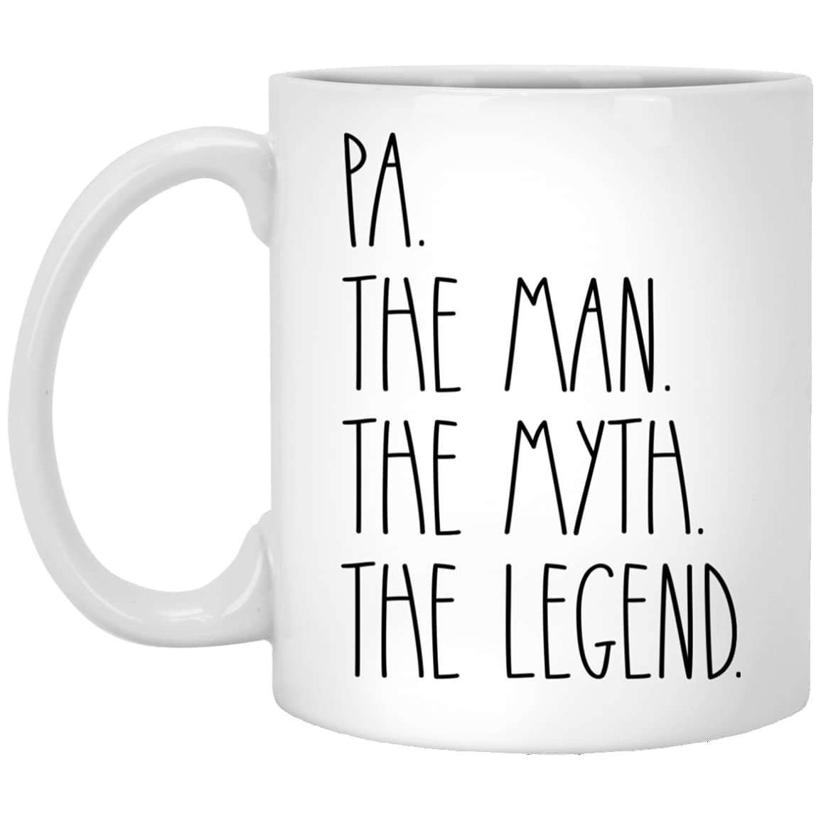 Pa The Man The Myth The Legend | Ceramic Coffee Mug | Father's Day Gift | Stylish Printed Design | Tea & Coffee Cup | 11oz