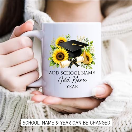 Custom Graduation Cap Personalized School | Customised Coffee Mug | 11 OZ