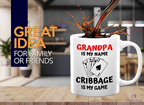Cribbage Grandpa is my name Card Game Classic | Ceramic Coffee Mug | 11 OZ