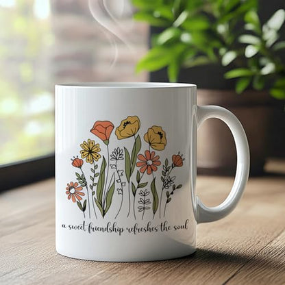 Christian Friendship a Sweet Refreshes the | Ceramic Coffee Mug | 11 OZ