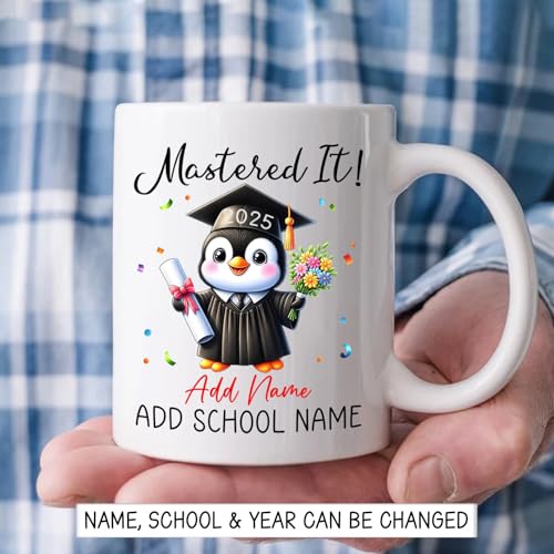 Personalized Penguin Graduate Gift for | Customised Coffee Mug | 11 OZ