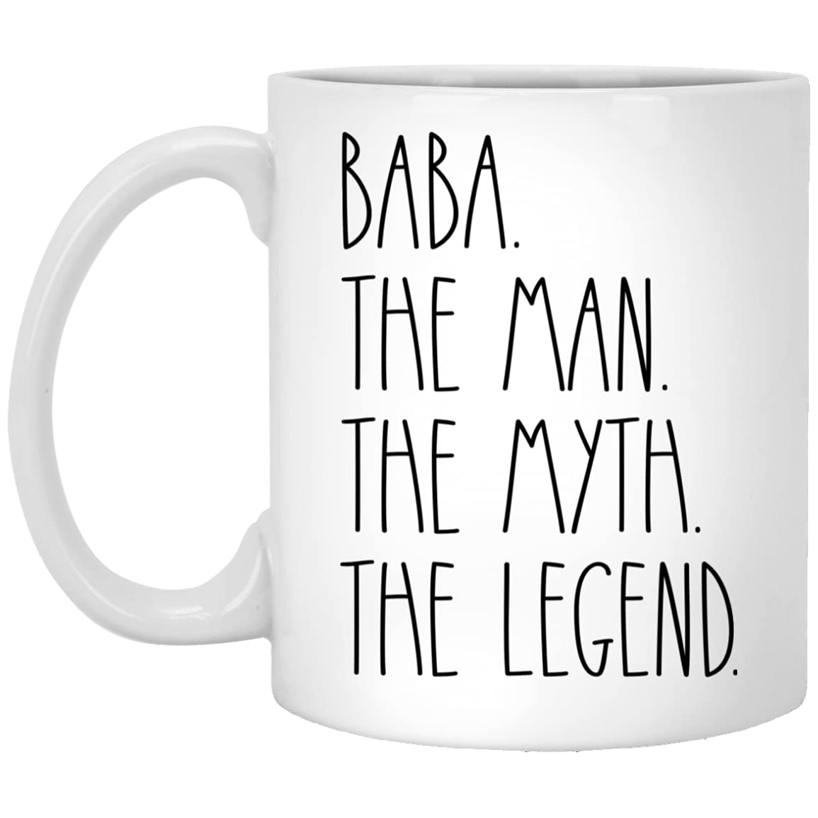 Baba The Man The Myth The Legend | Ceramic Coffee Mug | Father's Day Gift | Stylish Printed Design | Tea & Coffee Cup | 11oz