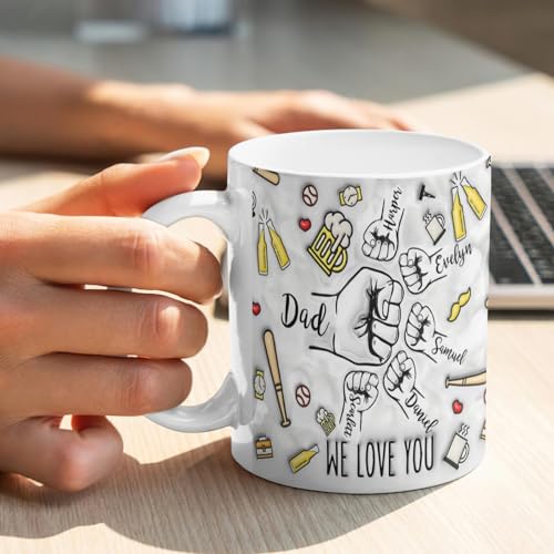 Custom Dad Papa with Names You Holding Our | Customised Coffee Mug | 11 OZ