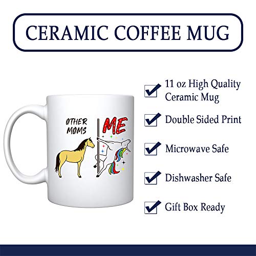 Veracco Other Moms Vs Me Unicorn Funny Gifts | Ceramic Coffee Mug | 11 OZ