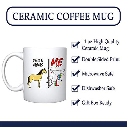 Veracco Other Moms Vs Me Unicorn Funny Gifts | Ceramic Coffee Mug | 11 OZ