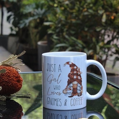 Novelty Gnomes Gift for Lover Gnome Who Loves | Ceramic Coffee Mug | 11 OZ