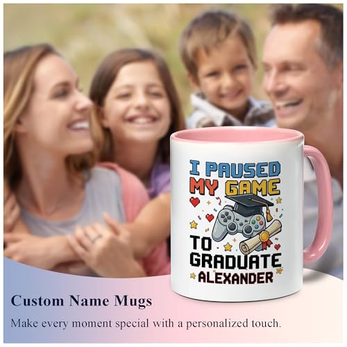 I Paused My Game To Graduate Gifts For | Customised Coffee Mug | 11 OZ