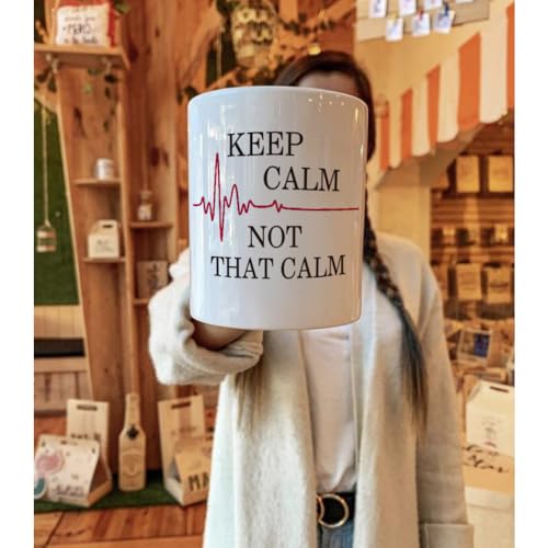 VLUG Keep Calm Not that Funny Gift for Nurse | Ceramic Coffee Mug | 11 OZ