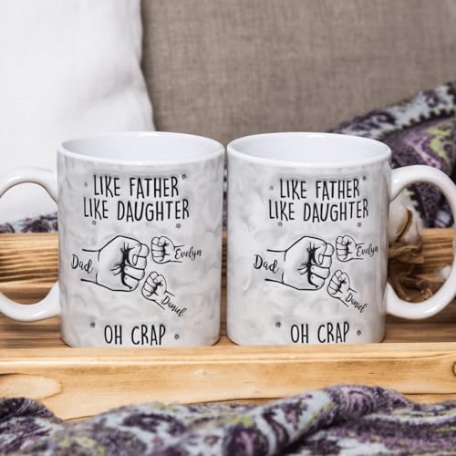 Funny Like Father Daughter Personalized Dad | Customised Coffee Mug | 11 OZ