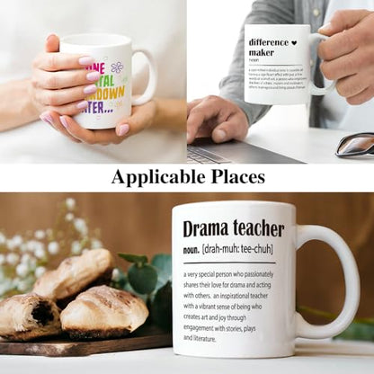 XQLZY Drama Teacher Definition Graduation Back | Ceramic Coffee Mug | 11 OZ