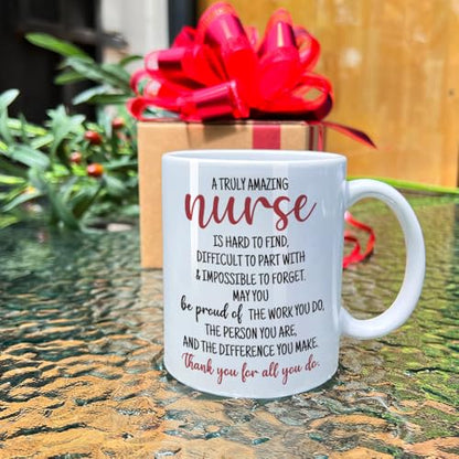 VLUG A Truly Amazing Nurse Gift for Women | Ceramic Coffee Mug | 11 OZ