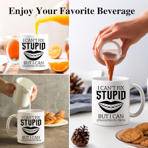 I Can t Fix Stupid But Straighten Its Teeth | Ceramic Coffee Mug | 11 OZ