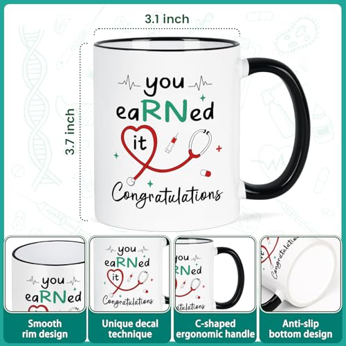 YHRJWN Nurse Graduation Gifts for Women | Ceramic Coffee Mug | 11 OZ