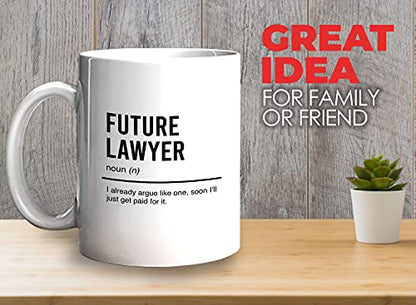 Bubble Hugs Lawyer Future Law Student School | Ceramic Coffee Mug | 11 OZ