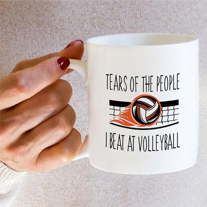 Funny Tears of the People I Beat at Volleyball | Ceramic Coffee Mug | 11 OZ