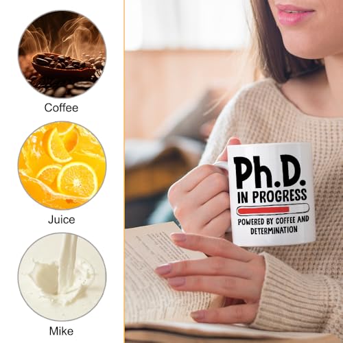 XQLZY PhD In Progress Graduation Creative | Ceramic Coffee Mug | 11 OZ