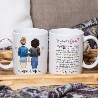 Personalized Daughter from Mom Custom | Customised Coffee Mug | 11 OZ