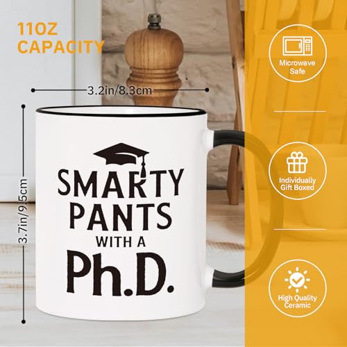 Petalsun PhD Graduation Gift for Her Him Funny | Ceramic Coffee Mug | 11 OZ