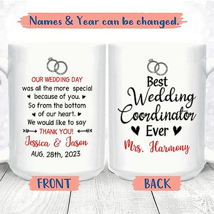 Personalized Name Best Wedding Coordinator | Customised Coffee Mug | 11 OZ