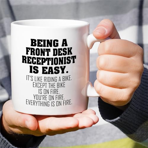 Funny Front Desk Receptionist or Humorous | Ceramic Coffee Mug | 11 OZ