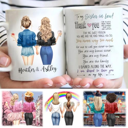 Custom Sister In Law Gifts Personalized for | Customised Coffee Mug | 11 OZ