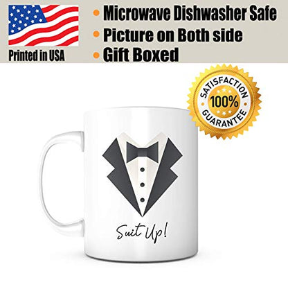 Suit Up Tux Men Bachelor Party Supplies For | Ceramic Coffee Mug | 11 OZ