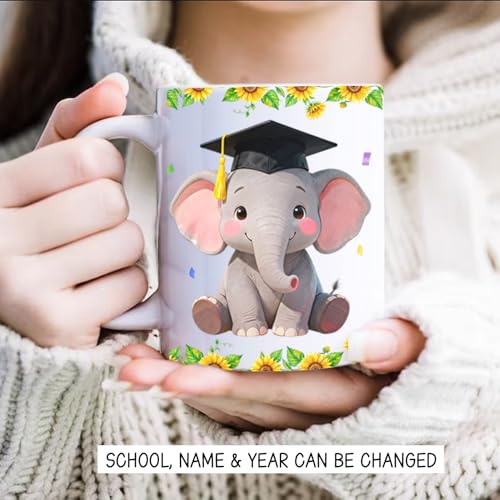 Personalized School Name Year Elephant | Customised Coffee Mug | 11 OZ