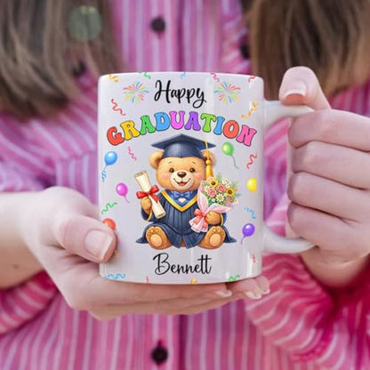 Personalized Happy Graduation Accent with | Customised Coffee Mug | 11 OZ