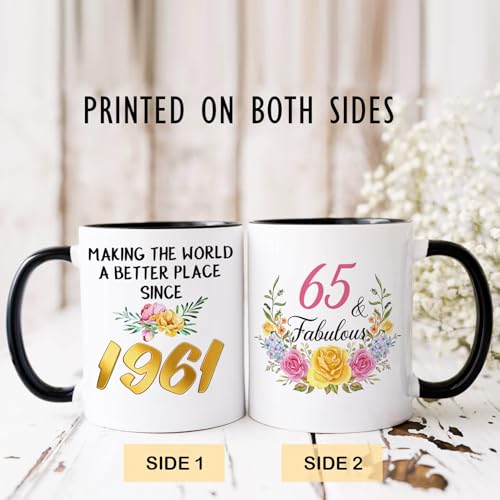 Birthday Gifts for Women Turning 65-65 and | Ceramic Coffee Mug | 11 OZ