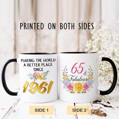 Birthday Gifts for Women Turning 65-65 and | Ceramic Coffee Mug | 11 OZ