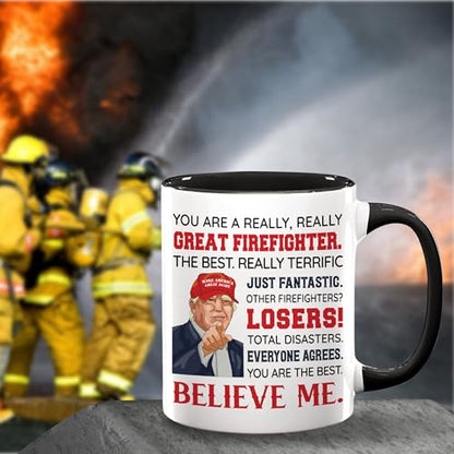 Firefighter Gifts for Men Women EMT Fireman | Ceramic Coffee Mug | 11 OZ