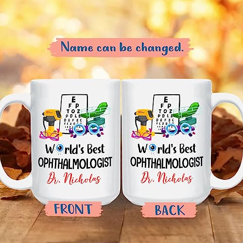 Personalized World s Best Ophthalmologist | Customised Coffee Mug | 11 OZ