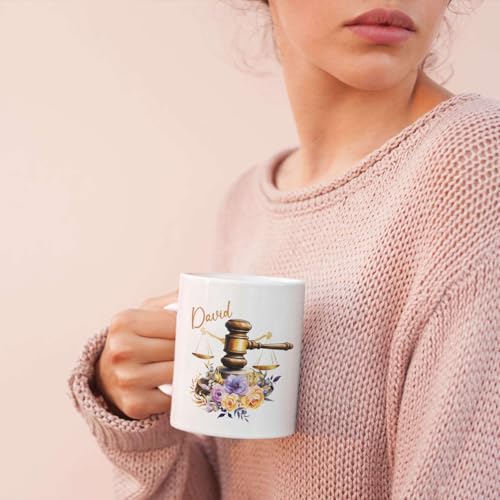 Customized Name Judge Novelty Law School | Customised Coffee Mug | 11 OZ