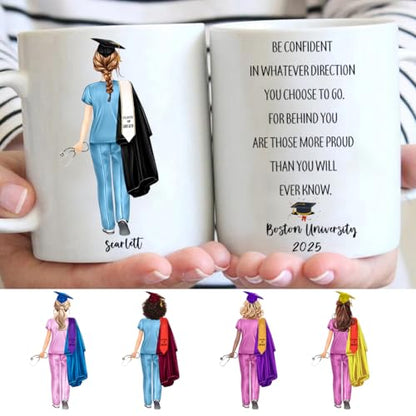 Personalized Graduation Gifts for Nurse | Customised Coffee Mug | 11 OZ