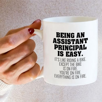 Funny Assistant Principal Being An Is Easy or | Ceramic Coffee Mug | 11 OZ