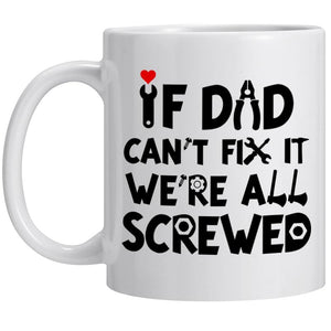 Dad From Daughter Son | Ceramic Coffee Mug | Father's Day Gift | Stylish Printed Design | Tea & Coffee Cup | 11oz