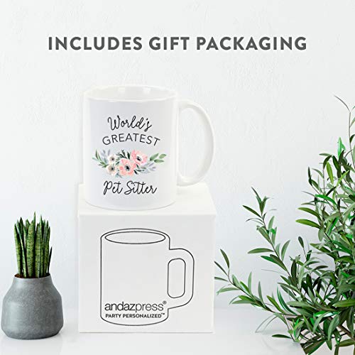 Gift for Women World s Greatest Pet Sitter | Ceramic Coffee Mug | 11 OZ