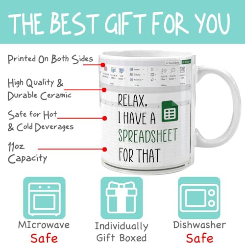Relax I Have A Spreadsheet for That Accountant | Ceramic Coffee Mug | 11 OZ