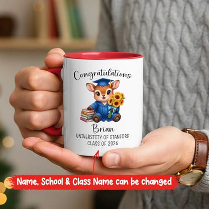 Deer Graduation Gifts For Animal Lovers | Customised Coffee Mug | 11 OZ