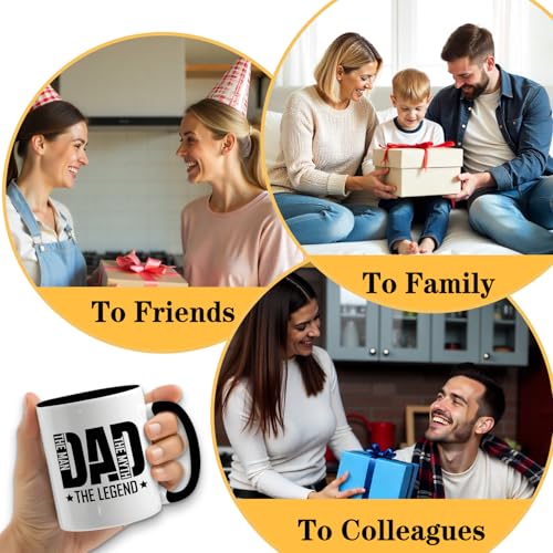 Funny for Dad | Ceramic Coffee Mug | Father's Day Gift | Stylish Printed Design | Tea & Coffee Cup | 11oz | Black Two-Tone Design