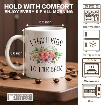 I Teach Kids To Talk Back Appreciation Thank | Ceramic Coffee Mug | 11 OZ