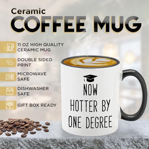Veracco Funny Gift Graduation Now Hotter By | Ceramic Coffee Mug | 11 OZ