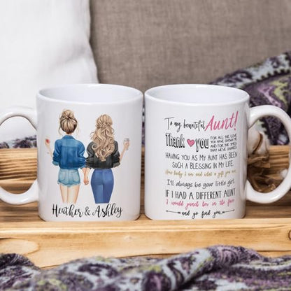 Custom Aunt from Niece Mother s Gifts for | Customised Coffee Mug | 11 OZ