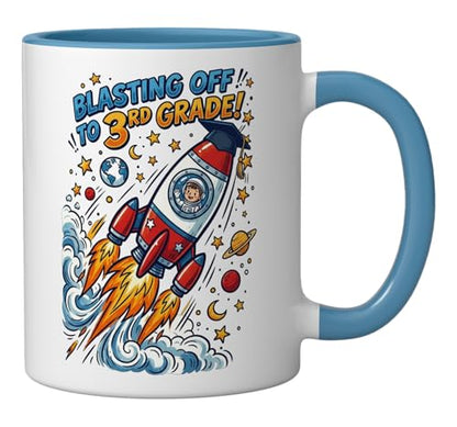 Blasting Off to 3rd Grade Rocket Second | Ceramic Coffee Mug | 11 OZ