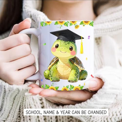 Personalized School Name Year Turtle | Customised Coffee Mug | 11 OZ