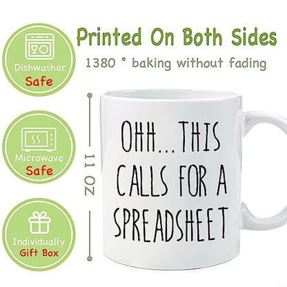 Funny Excel Spreadsheet Gifts for Friends | Ceramic Coffee Mug | 11 OZ